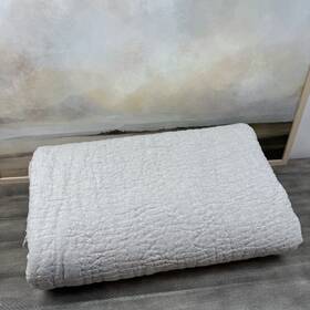 9378945 Pottery Barn Belgian Flax Linen Handcrafted Quilt King/cal. King Nwot
