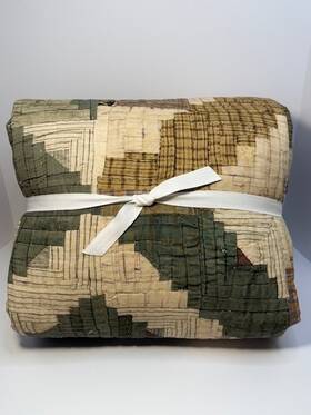 958494 Pottery Barn K/ck Wesley Reversible Quilt-new