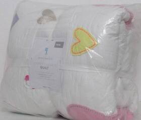 6618780 Pottery Barn Kids Confetti Hearts Quilt Twin 68 Inch Wide X 86 Long Multi-color Nwt