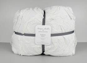 7094338 Pottery Barn Kids Monique Lhuillier X Rosette Quilt Full/queen White Rare