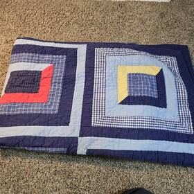 9671794 Pottery Barn Kids Charlie Patchwork Full Twin Quilt
