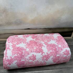 8867063 Pottery Barn Teen Lilly Pulitzer Toile Quilt Full/queen Pink Multi Spot Read