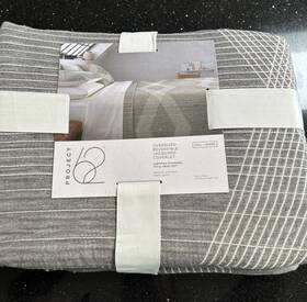 Project 62 191908092805 Oversized Reversible Jacquard Coverlet 96 Inch X94 Full/queen
