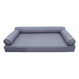 Style6 Prolinemax 727969268271 Twin Size 4pc Contrast Pipe Trim Outdoor Daybed Mattress Bolst