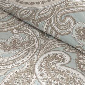 Mpp13-049 Pure Ronan 100% Cotton Quilt Set - Casual Paisley Design All Season Lightweigh