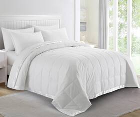 Pd-16017-a-f Puredown Blankets Queen Size - Soft Lightweight Down Full/queen 01 White