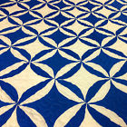 Q-2003 Lancaster County Quilting Creations Blue White Patchwork Orange Peel Finished