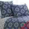 Q201i Pine Cone Hill Nip Uma Resist Indigo Blue Batik King Quilt 104 X 96