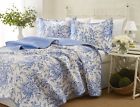 Qe9e8jfu8k Laura Ashley Bedford Cotton Reversible Quilt Set King 883893202023