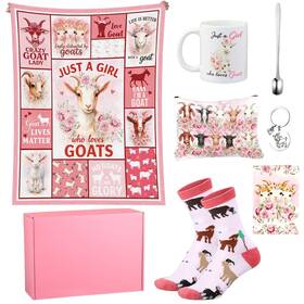 Hou-qinyoung-2448 Qinyoung 8 Pcs Goat Gifts For Women Girls 47.24 X 59.06 Inches Colorful