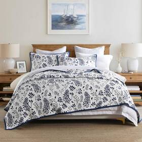Qiqiong 651358268705 Quilt Set Queen Floral Size 100% Cotton Blue Bedding