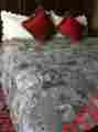 Qm-1010 Artisan Made For Tierra De Plata 100 Lambskin Sheepskin Shearling Fur Bedspread 93x110 In Dove Grey