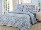 Qs-pqs3-q Dream Bedding Printed Reversible Pc Quilt Sheet Set White Damask