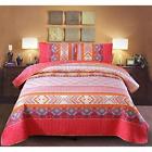 Qs03r Quilt Sets Cotton Multicolored Boho Queen Size As Bed
