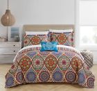 Qs3356 Chic Home Malka Piece Quilt Cover Set Reversible 840444133564
