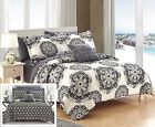 Qs4063-an Chic Home New Madrid Andolisa Quilt Sets Black 840444140630