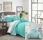 Qs4495-an Chic Home Anat Piece Quilt Set Twin Green 840444144959