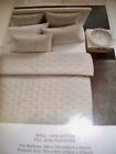 Qub20tc514 Oake Box Embroidery Collection Cotton Quilted Coverlet Ivory Twin New