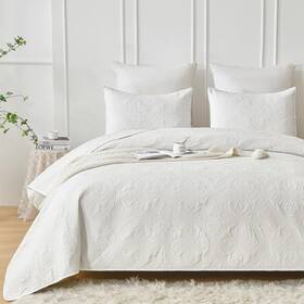 Quilt 313091814877 Quilts Queen Size White Lightweight Bedspreads Bedding Se