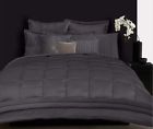Quilt Full Dkny 1000k Donna Peacock Gray Charcoal Queen Karan 3pc Blue Shams