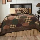 Quilt Luxury Pattern Set Brown Declan Bedding Honeycomb Green 3pc Cal King