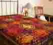 Quilt-new-patchwork-multi-color-100 Handmade Designer Cotton Queen Size Batiks