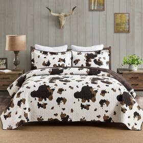 Quiltease 313095736786 Cow Quilt King Size - 100% Cotton Print Set Bedding Bedspreads