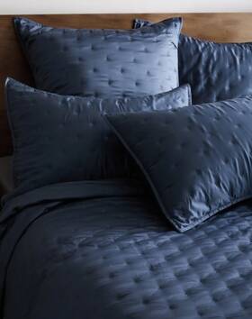 21105 Quince Nwt Organic Bamboo Dream Quilt Set King / Cal Nightfall Msrp 199.90