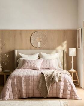22295 Quince Nwt Bamboo Box Quilt Only Full Queen Soft Blush Retail 129.90
