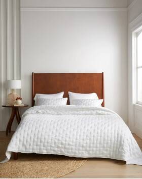 44032 Quince Nwt Organic Bamboo Dream Quilt Only Twin White Retail 99.90