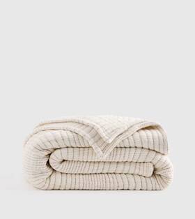 48673 Quince Nwt Organic Cotton Channel Stitch Coverlet Only Full Queen Undyed 120