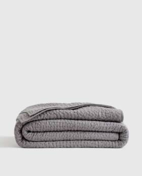 60335 Quince Nwt Organic Cotton Hand Stitched Quilt Only Full / Queen Slate Msrp 140