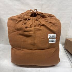 70775 Quince Nwt Organic Airy Gauze Box Quilt Set King Terracotta Cotton 200