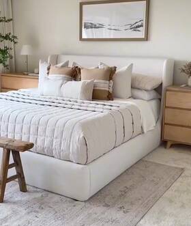 71120 Quince Nwt European Linen Box Quilt Set King / Cal Sand Retail 229.90