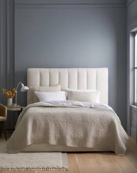 76550 Quince Nwt European Linen Cotton Stitch Quilt Set King Cal Natural 220