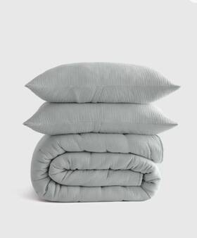 8408 Quince Nwt Organic Airy Gauze Dream Quilt Set King Cal Mist Msrp 200 Sold Out