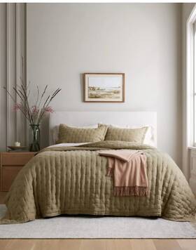 Qnjrf48845 Quince Nwot European Linen Dream Quilt Only Twin Aloe Sold Out Online