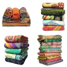 Rajwada-fashion 050453458113 Rajwada-fashionindian Tribal Kantha Quilts Vintage Cotton Bed Cover Throw Old