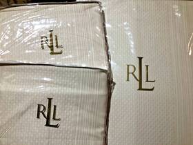 Ralph Lauren 028828078384 3pc Suite Stripe Queen Coverlet And Standard Shams In Cream Nip