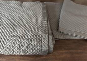 650512371 Ralph Lauren King Quilt Set Matelasse Coverlet Sham Oil Greenish Gray Diamond