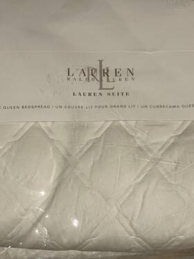 Ralph Lauren 886087049893 Suite Cream Diamond Quilted Queen Bedspread / Coverlet 102 Inch X 105