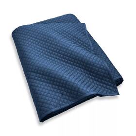 Ralph Lauren 886087403527 Home Argyle Sateen Full / Queen Quilted Coverlet Navy Blue
