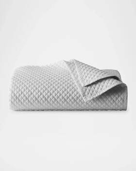 Ralph Lauren 886087403565 V3121 White Quilted Cotton Sateen Argyle Quilt Coverlet King