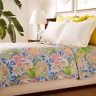 Ralph Lauren Flying Point Paisley King Coverlet Pink Blue Green Yellow Orange 886087139877