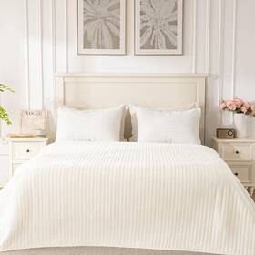 Ranunculus 609916293508 Velvet Quilt Set Queen Size Soft Quilted Bedding 2 Matching Pillow Sham