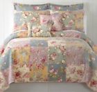 Rare Jcp Home Patchwork Quilt Rosemond Full Queen Floral Roses