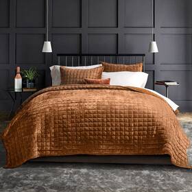 Recyco 027237912634 Luxury Velvet Quilt Set King Size Lightweight Comforter Oversize