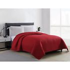 Red-ms17-d1-008-261 Mainstays Emma Solid Quilt Red King 735732332616