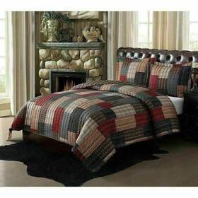 Qs9910 Remington Gunnison Twin Mini Quilt Set Rustic Lodge Farm Cabin Country Patchwork
