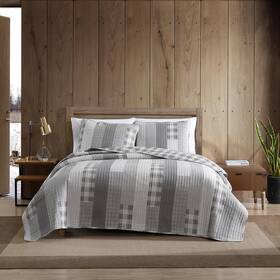 200403 Revman Industries Eddie Bauer - Twin Quilt Set Cotton Reversible Bedding With Matching Sham Home